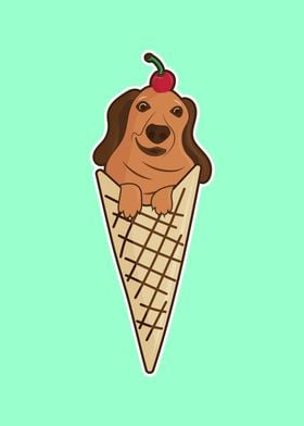 Dachshund Ice Cream Gift