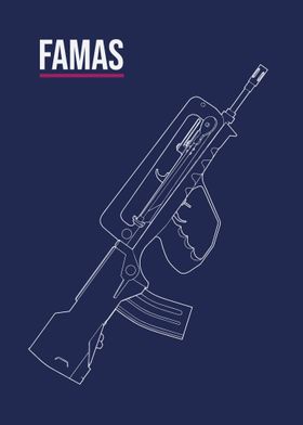 FAMAS cs go blueprint