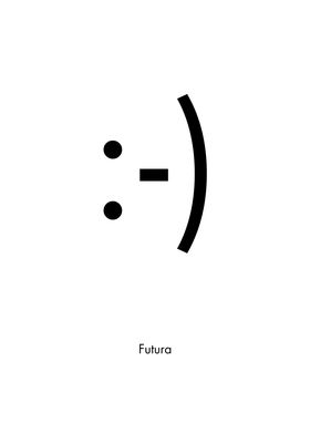 Futura typography smiley