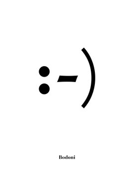 Bodoni Typography Smiley