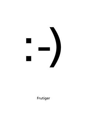 Frutiger typography smiley