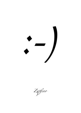 Zapfino typography smiley