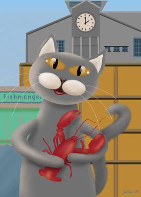 Cat and  lobster