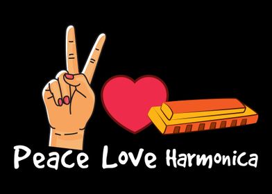 Peace Love Harmonica Harmo