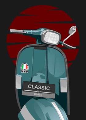 Green Vespa 