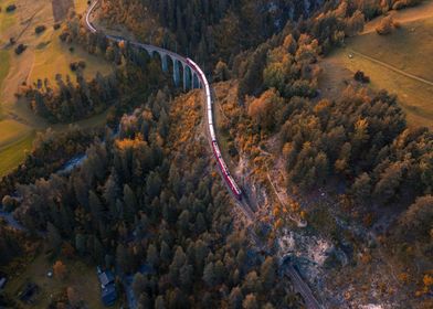 Aerial Train View