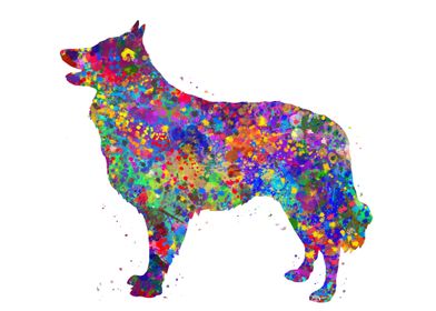 Schipperke Dog watercolor