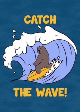Bear Surf Illustration