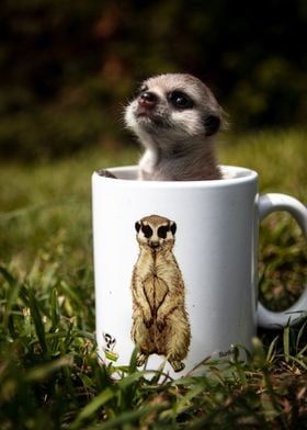 Meerkat in a cup