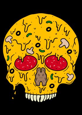 Cheesy Pizza Skull