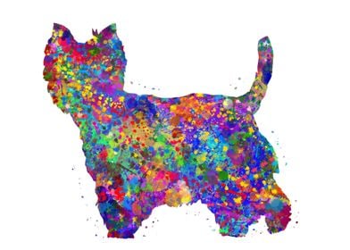 Westie dog watercolor