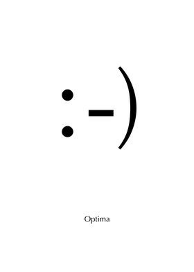 Optima typography smiley