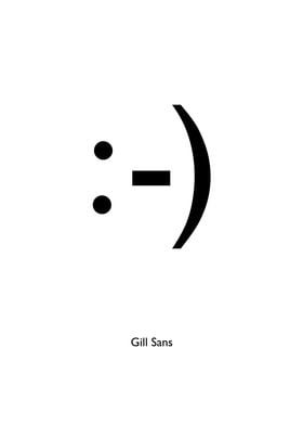 Gill Sans smiley