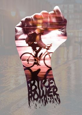 Biker Power Bicylce Art