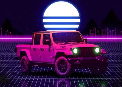 Jeep Car Retrowave