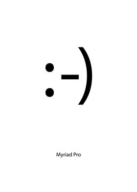 Myriad Pro smiley