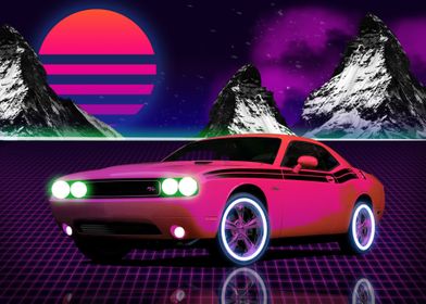 Dodge Challenger Synthwave