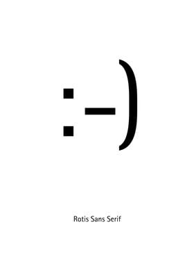 Rotis Sans Serif smiley