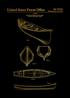 11 Canoe Patent Print