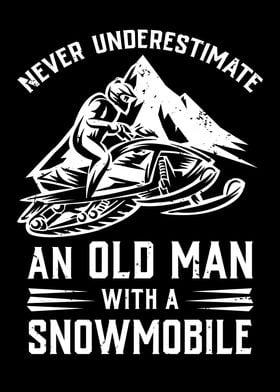 Old Man With A Snowmobile