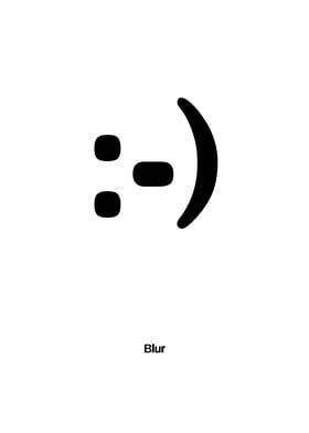 Blur typography smiley