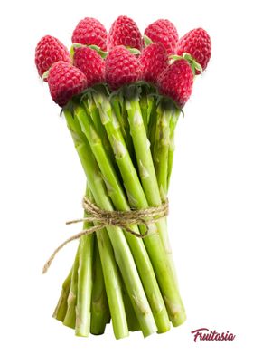 Asparagus with raspberry