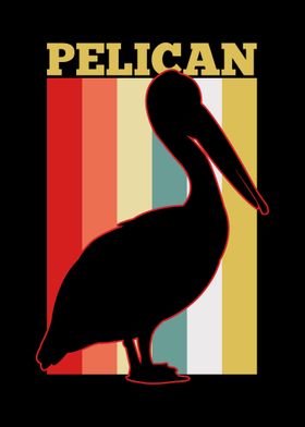 Pelican Waterbird Retro