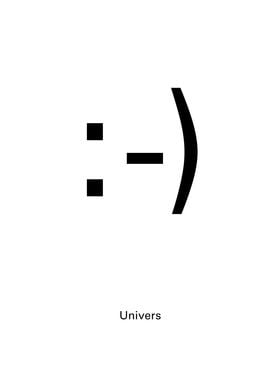 Univers typography smiley