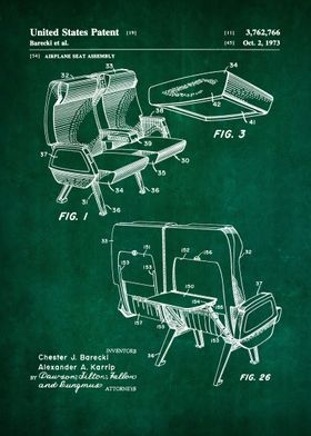 14 Airplane Seat Patent