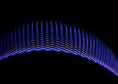 Arc of blue pointed lights