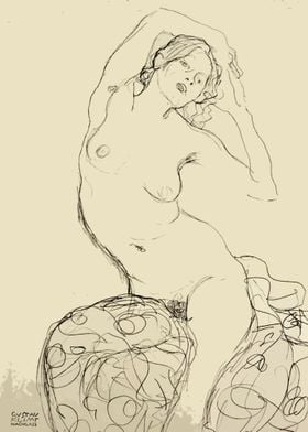 Gustav Klimt Seated Nude 