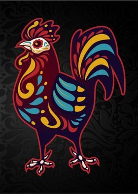 Day of the Dead Rooster