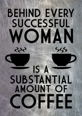 WOMAN COFFEE METALLIC