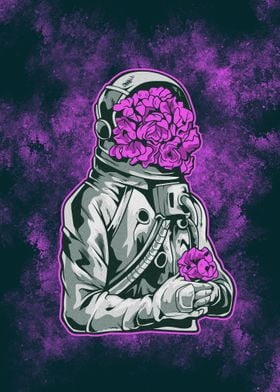 Purple bloom in space