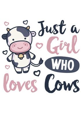 Girl who loves Cows Cute