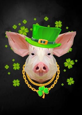 Lucky Pig St Patricks Day