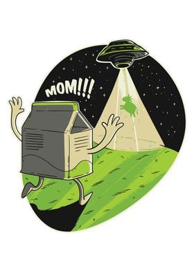 Funny Cow Alien Ufo Milk