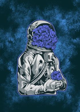 Blue bloom in space