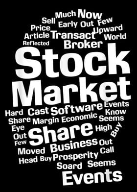 Stock market Words Head