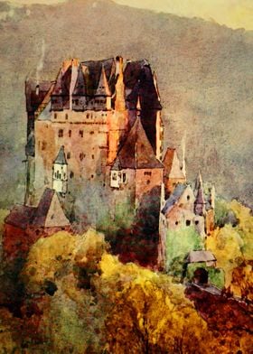 Castle Oil Painting 