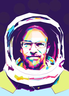 Astronaut Portrait WPAP 