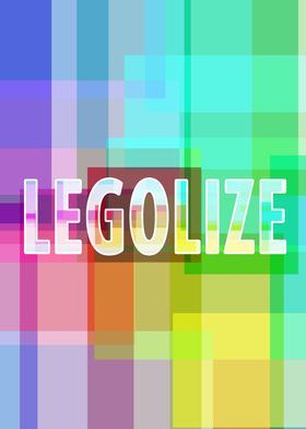 Legolize text art