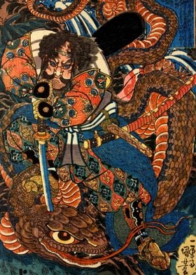 samurai killing a python