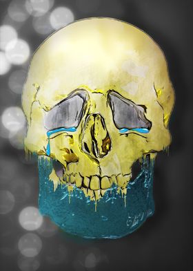 smiley skull sad