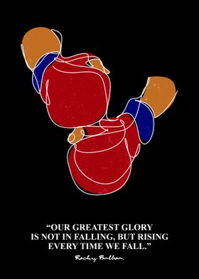 Rocky Balboa winning' Poster, picture, metal print, paint by Andy and John, Displate