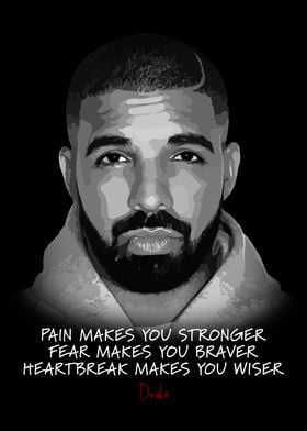 Drake 4 Canadian Rapper Poster Music Star Photo Handsome Man Picture Quote Print 