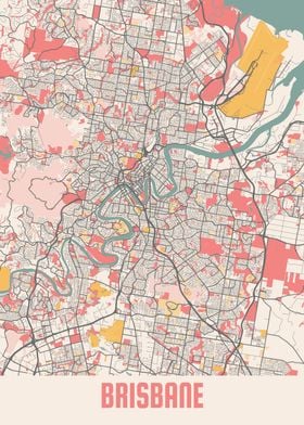 Brisbane Chalk Map