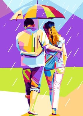 people in umbrella