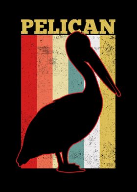 Pelican Waterbird Retro