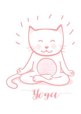 funny yoga cat